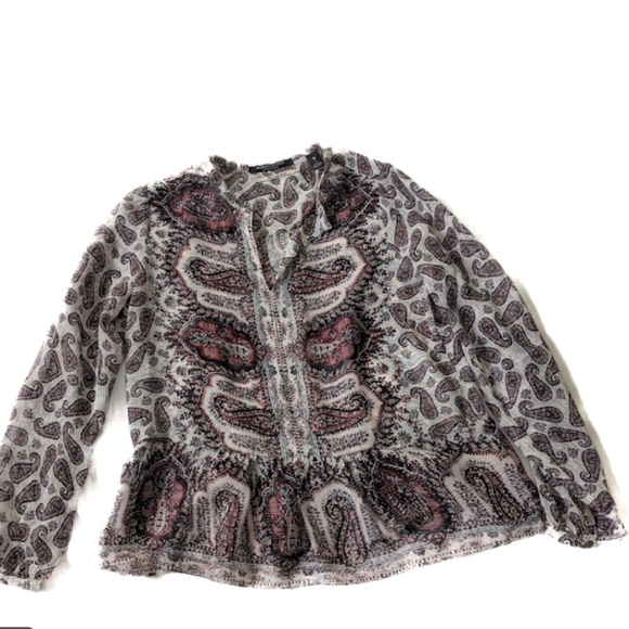Maison Scotch by Scotch & Soda wanderlust boho blouse. Size 1 small. NWOT - Picture 2 of 6